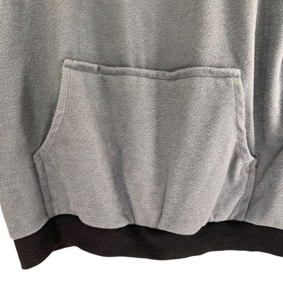 Yisilier Hooded Pullover Sweatshirt Gray Unique Layered Sleeves Pocket L Mens - Picture 6 of 13